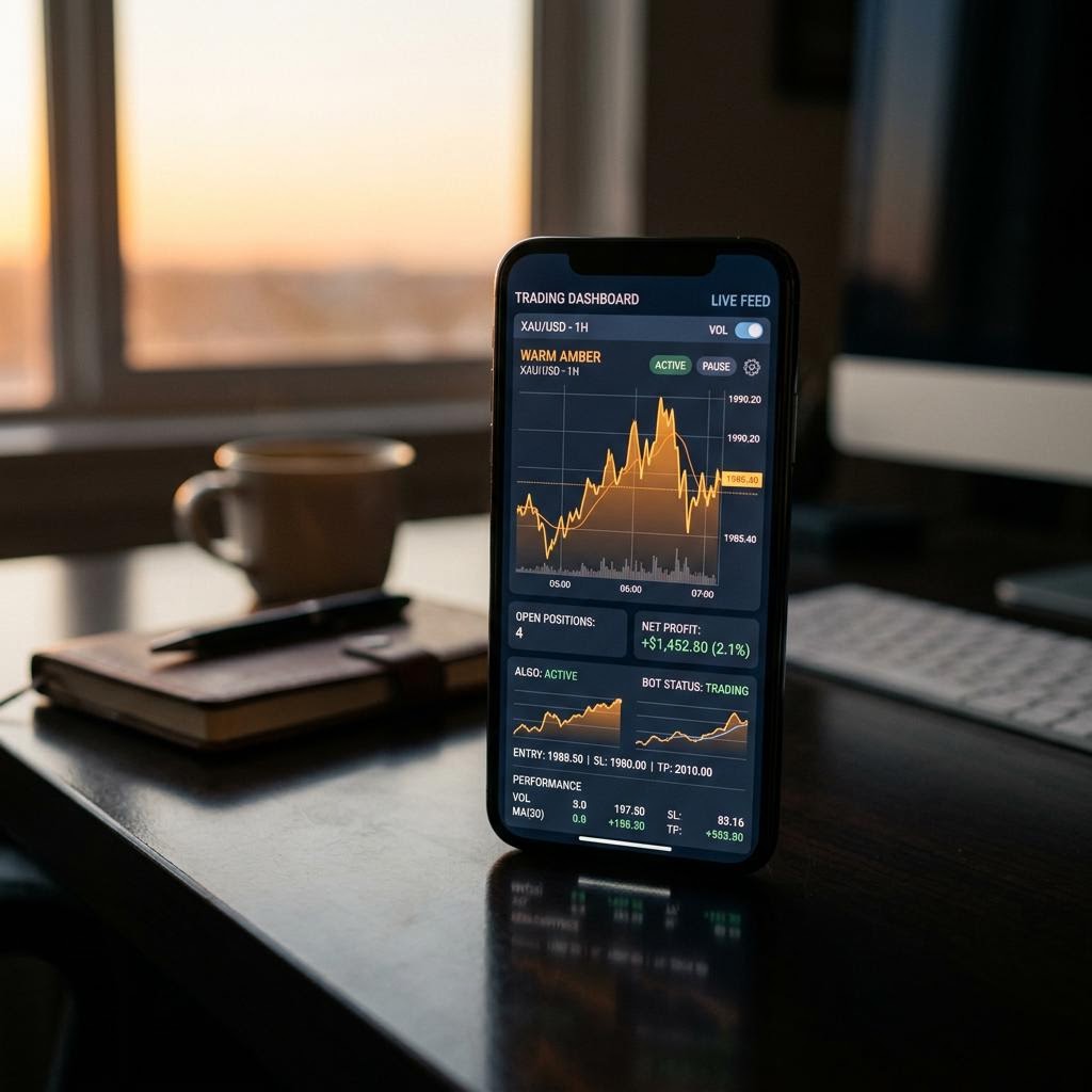 AltabourseETH KI-Krypto-Handelsplattform Dashboard auf Smartphone